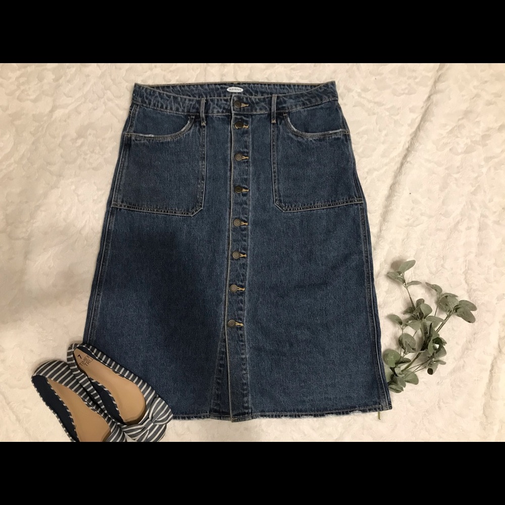 Old Navy Midi Denim Skirt